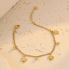 This is a rare and high-end European and American four-leaf clover bracelet that does not fade. It is made of titanium steel and is a versatile and personalized stainless steel jewelry Specification image